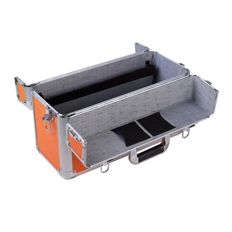 Manufacturer Large tool box with Lock 45X19X31 Logo Printed Aluminum Storage box