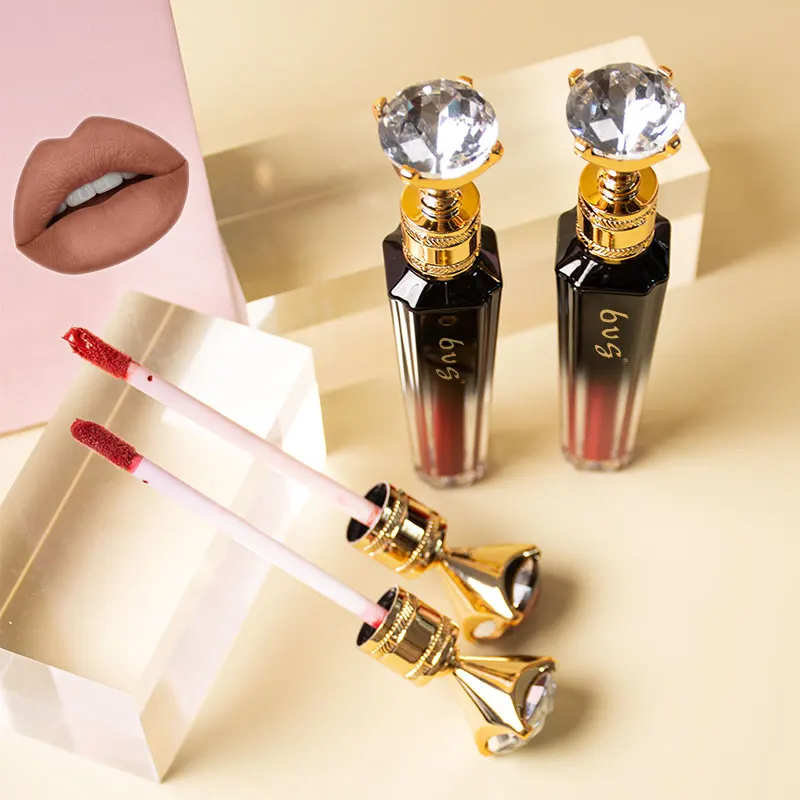 Wholesale BVG Private Label Lipstick (new) Lipgloss Waterproof Quick Dry Lip Gloss Luxury Make Up Diamond Matte Liquid Lipstick