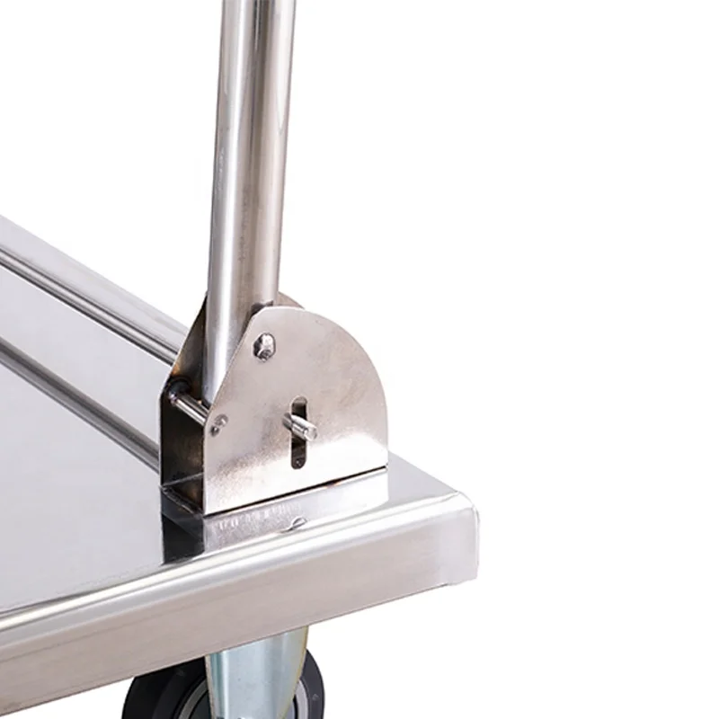 Factory Custom Stainless Steel Platform Foldable Hand Trolley For Transport Hand Carts Trolleys Heavy Duty Industrial Trolleys