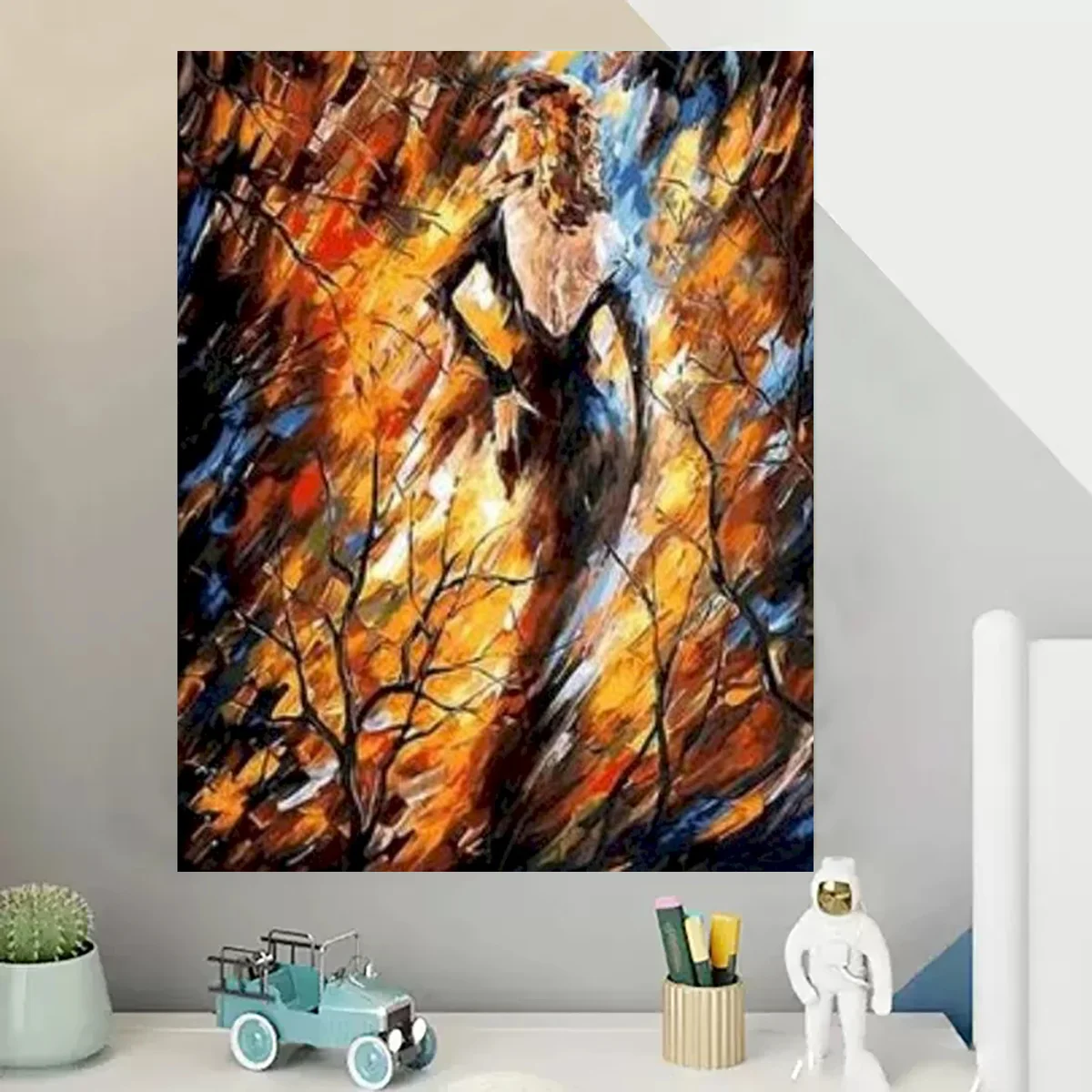 Painting By Numbers For Adults Kits Abstract Colorful Women Diy Gift Handmade Picture For Home Decors 40x50cm/16x20inch With