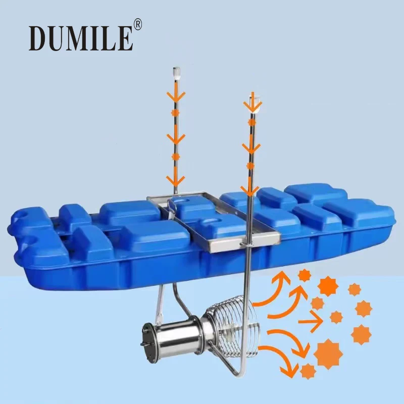 Eco Friendly 1.5kw Farming Pond AC Power 220V Water Pushing Submersible Jet Aerator