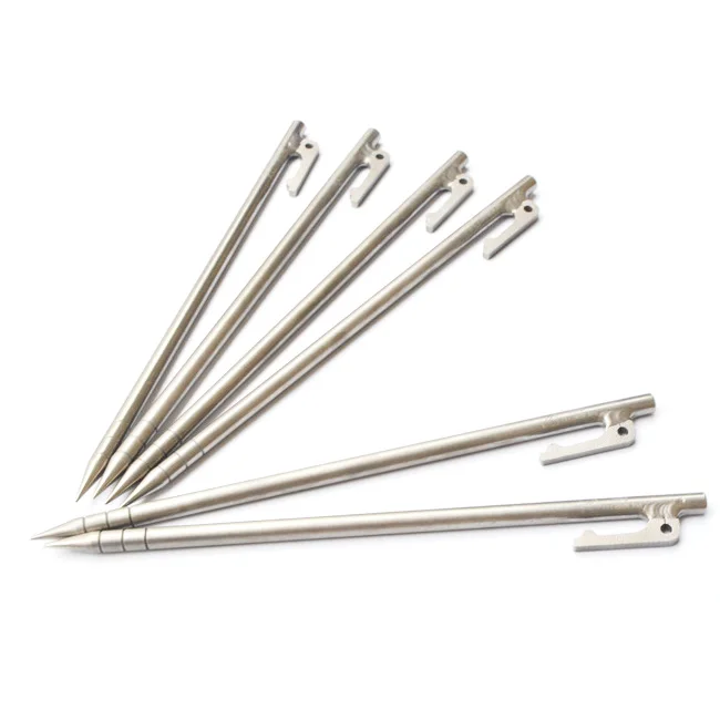 TC4 Titanium Alloy Camping Tent Peg Tent Pegs Tent Stakes 8*240MM