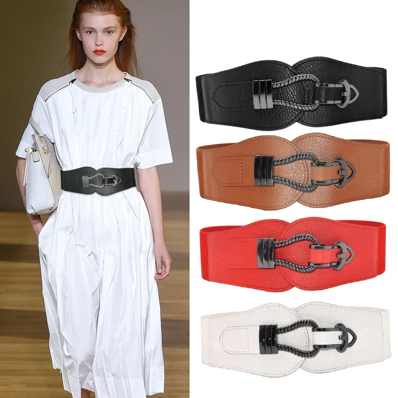 HOT &Fashion Products wide women belts buckles stretch waist belt women elastic buckle-free invisible elastic waist women  belts