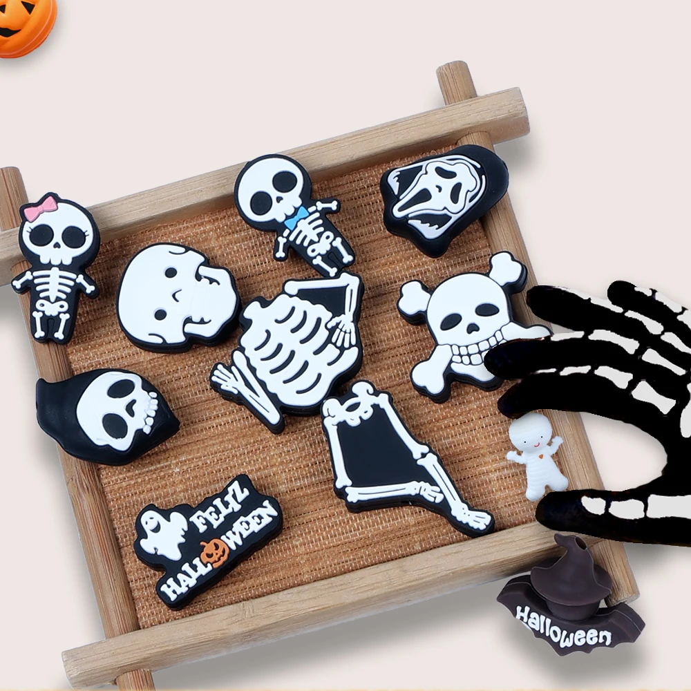 2024 New Products High Quality Bulk Luxury Designer Hallowmas Focal Beads Pens Beaded Horror Other Loose Focal Silicone Beads