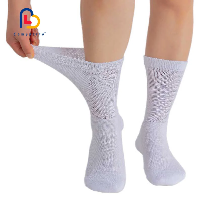Compports seamless universal loose fit one size circulation mens non binding diabetic socks