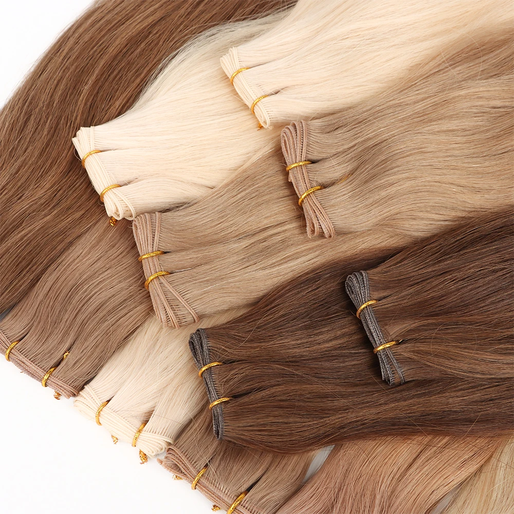 Raw Hair Newest Remy Human European Genius Weft Hair Extensions 13A Double Drawn Russian Genius Hair Weft
