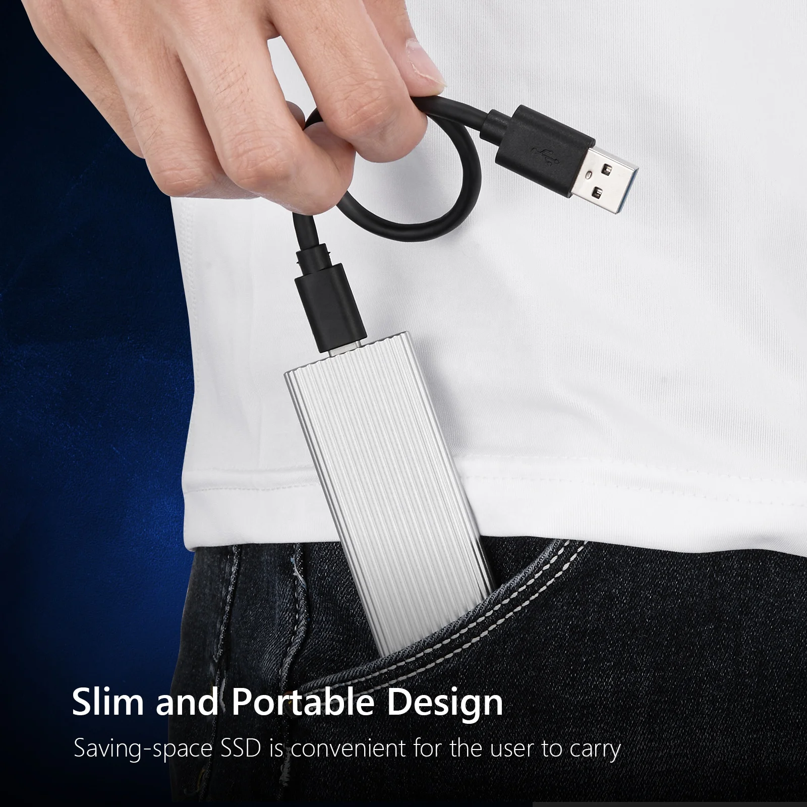 
SSD mobile solid state hard drive 2TB high-speed hard drive 