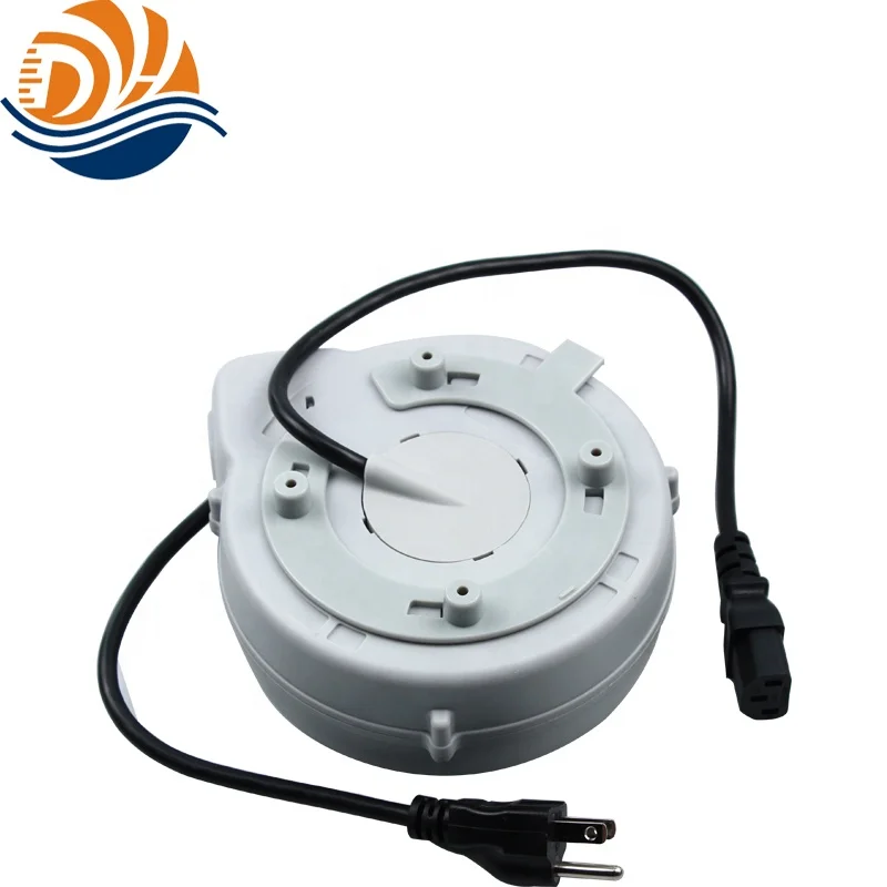 diy extension cord winder retractable spring loaded cable reel