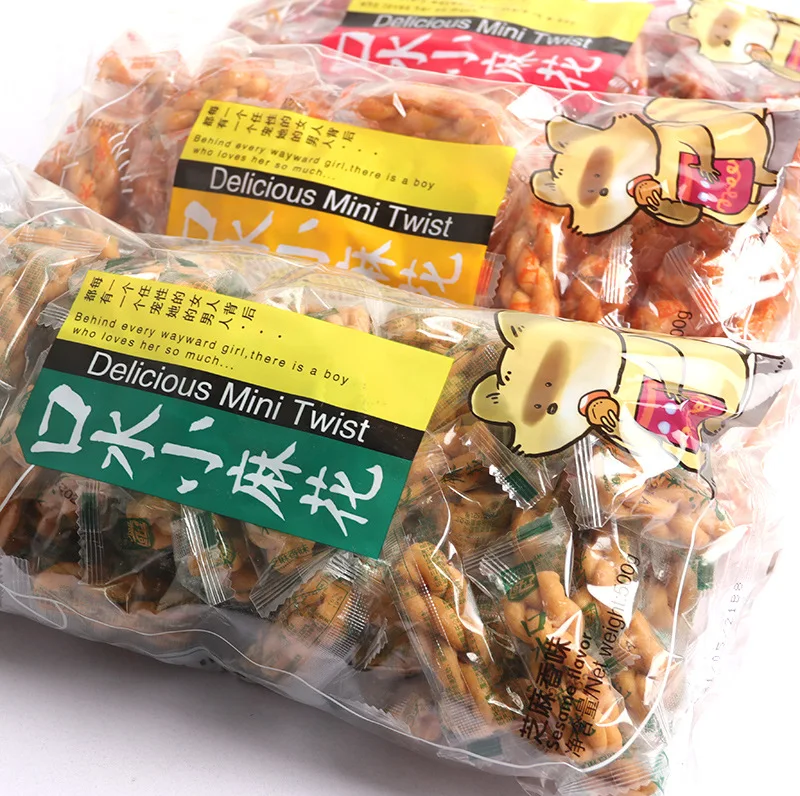 330g small fried dough twist traditional wholesale snacks crispy snack twist snack