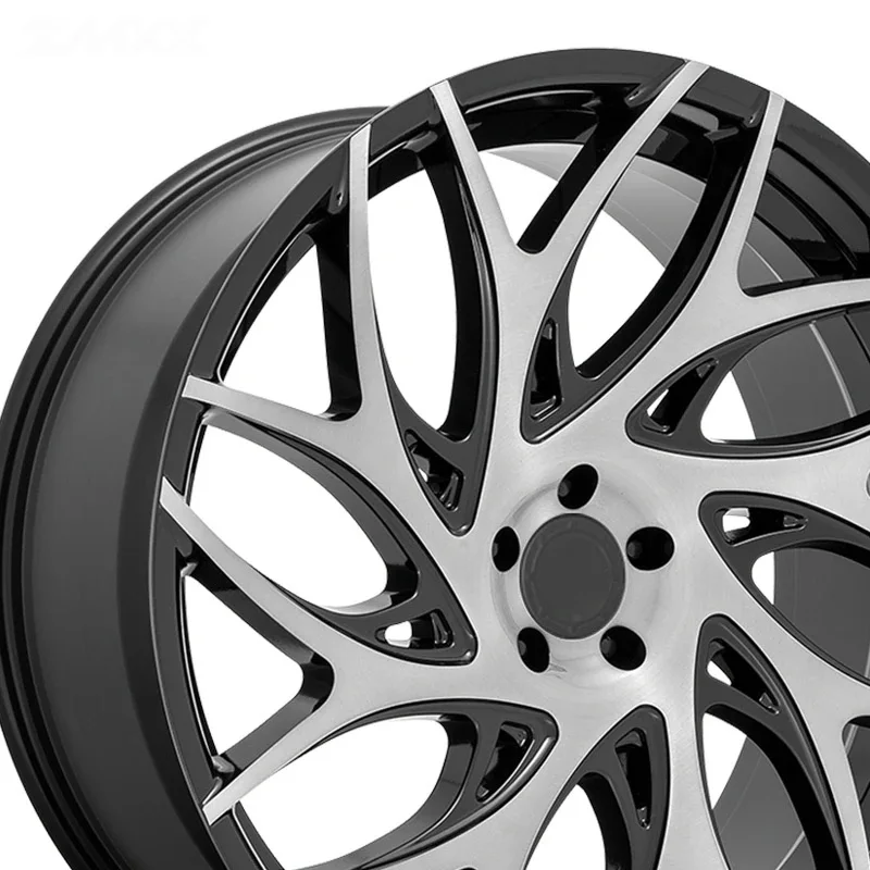 Forged Wheels 17 18 19 20 21 22 23 24 Inch Black Brushed Polished Concave Spokes Alloy Wheel Suitable For Passenger Car Wheels