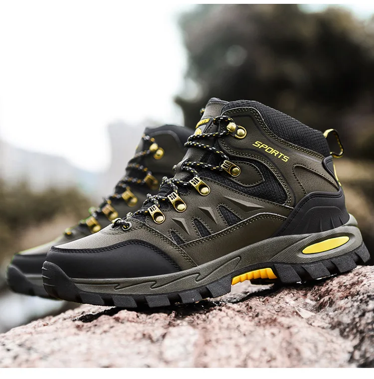 China made best selling cross-country shoes high top leather hiking boots for lover