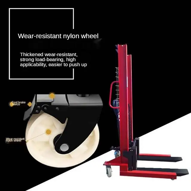 Tzbot Forklift Semi-electric Stacker Light Mini Lifting Platform Load 400kg 1.5