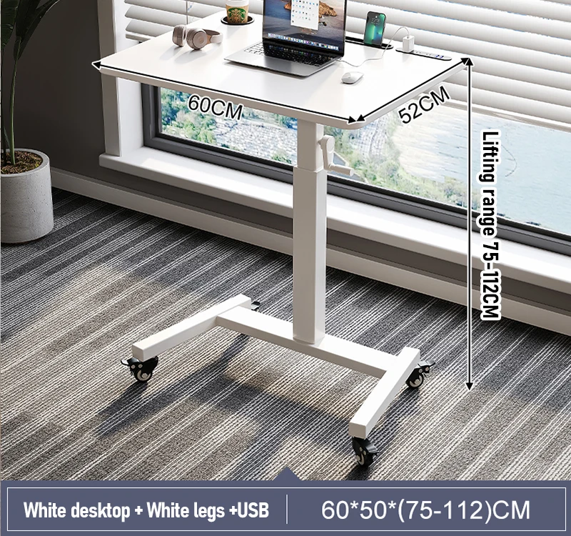 hot sell Modern adjustable multi-function office desk with USB elevator Home laptop desk Standing workstation Speech