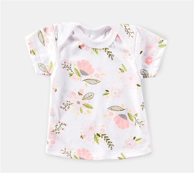 girls clothes pure cotton tops t-shirt toddler infant short sleeve new 2 to 7 years baby fashion printed fruit girl clothing