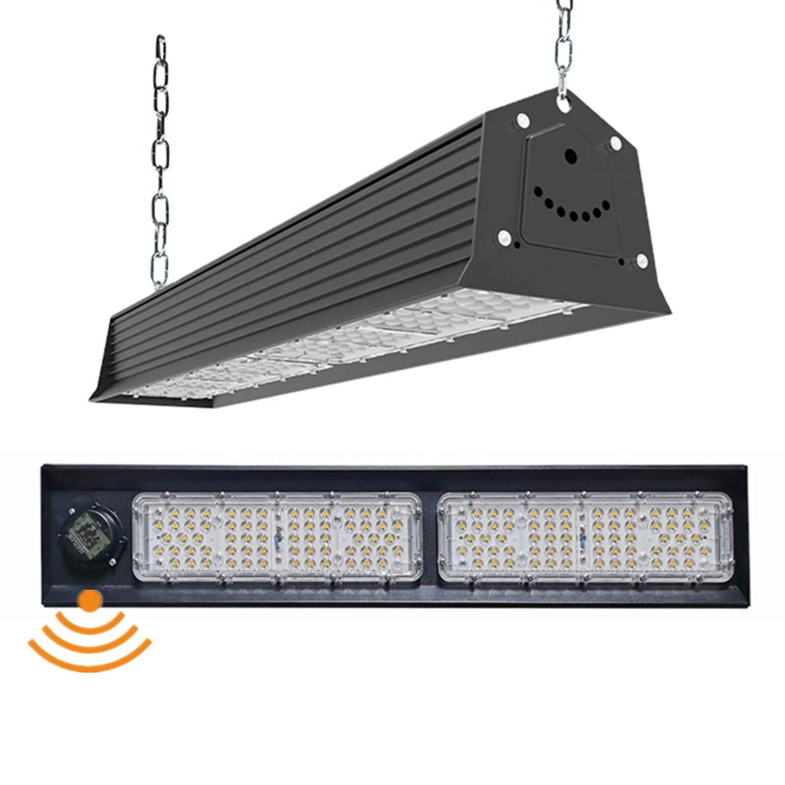 Cheaper LED Linear High Bay Light 60W 120W 180W 240W Sensor Optional 130lm/W IP65