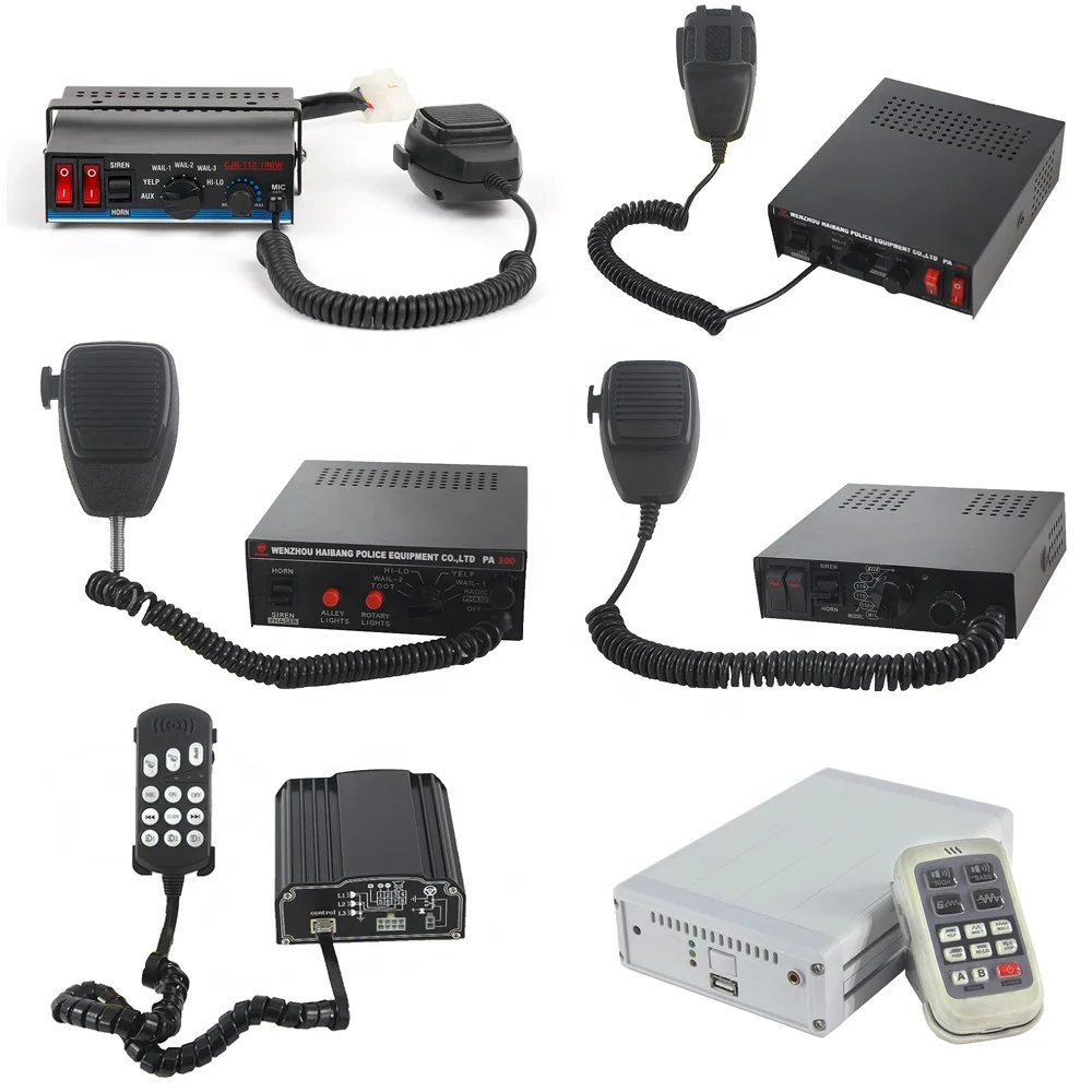 HAIBANG Flashing Warning Lightbar 100W Speaker Siren Ambulance Led Light Bar