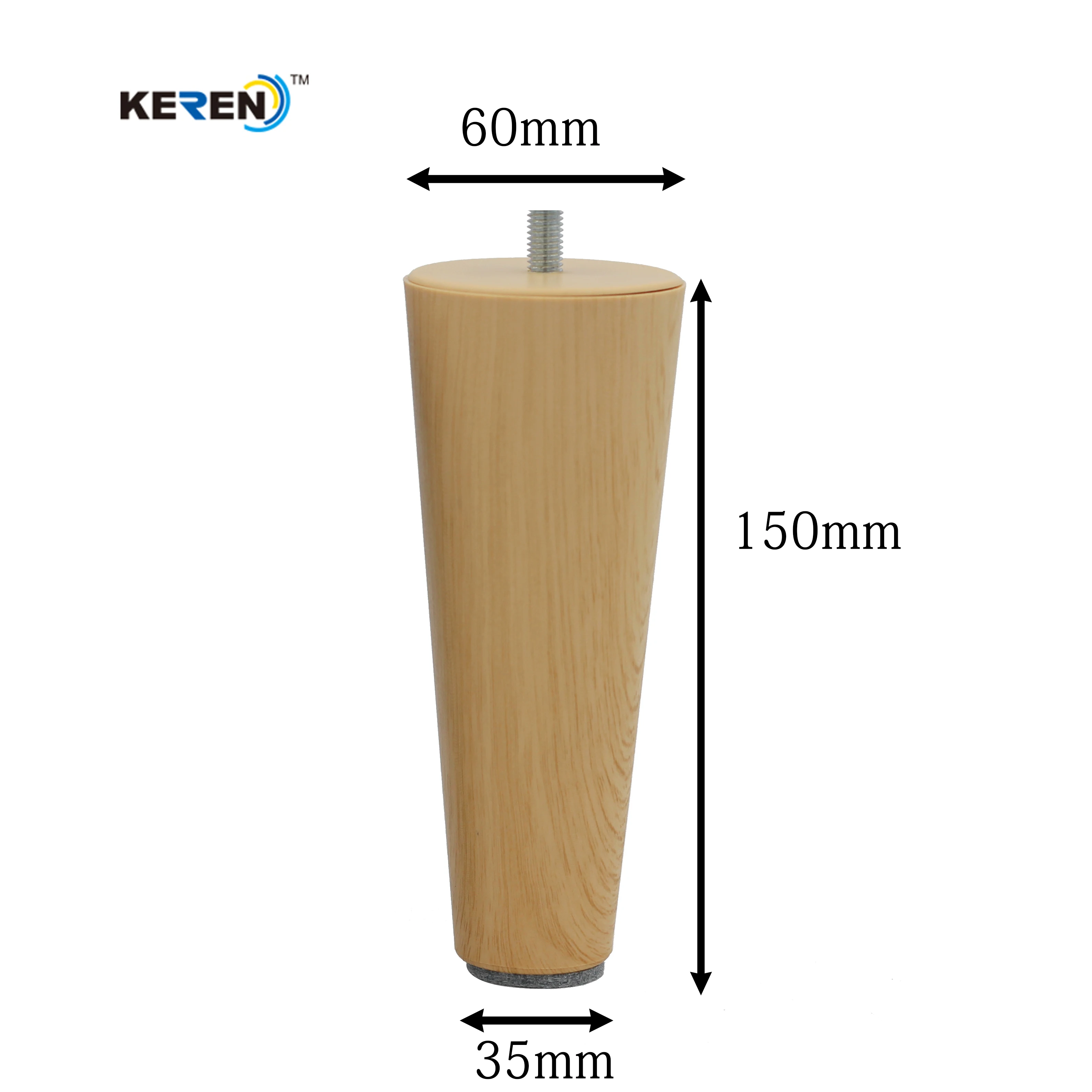 150mm Height Set Of 4pcs Wood Walnut Color Sofa Leg plastic Sofa Legs Modern For Living Home