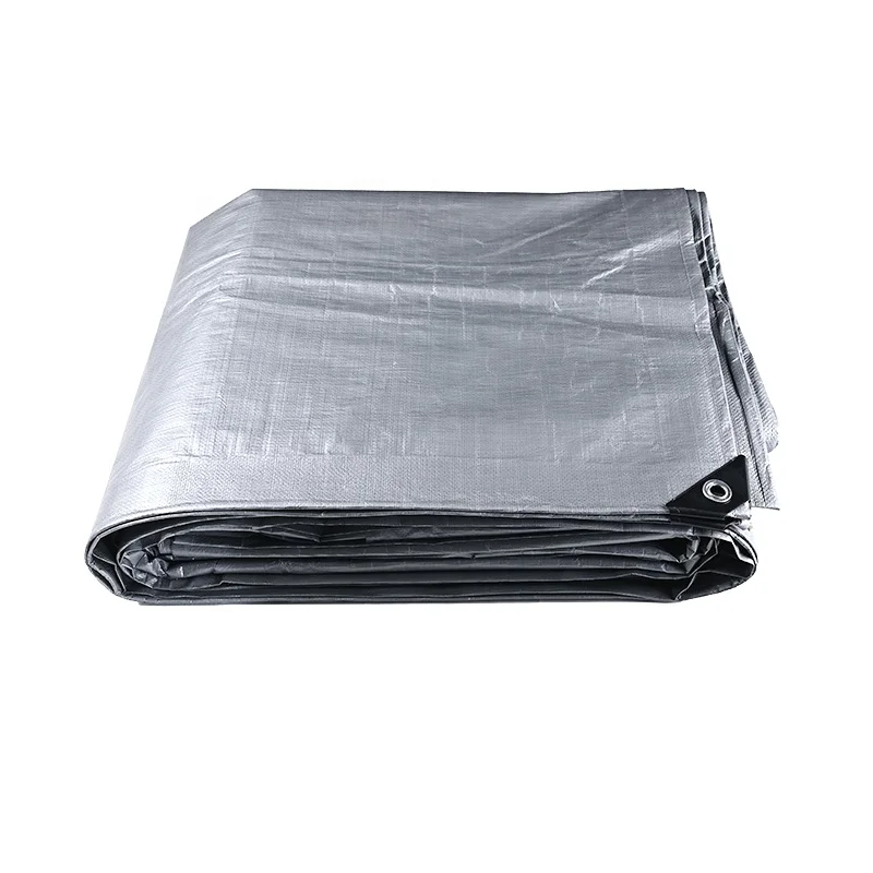 Waterproof Orange Blue Poly Tarpaulin / PE Tarps Car Plastic Sheet