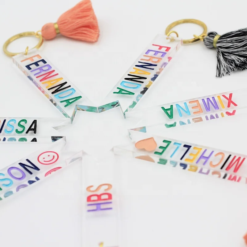 Новый стиль 2020, лидер продаж, индивидуальное имя, акриловый брелок BOXIN с вашим дизайном, подвески для сумок
