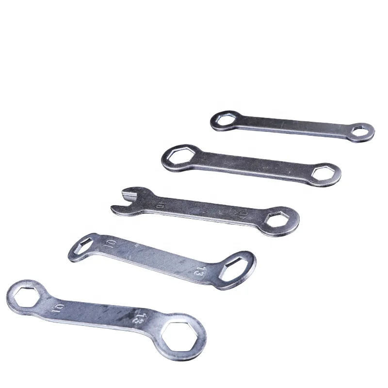 Hot-selling Disposable Closed Wrench Matching Iron Open Spanner 10mm Stamping Double-purpose