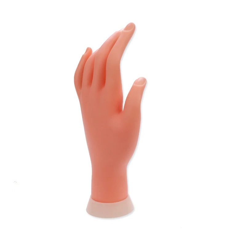 Silicone Design Practice Artificial Hand Bendable False Training Fingers Nail Art Hand Finger Feet Model and Training Tool