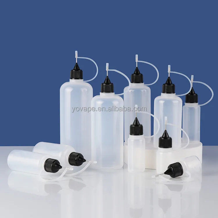 In Bulk translucent squeeze soft PE LDPE 3ml 5ml 10ml 15ml 20ml 30ml 50m 100ml sewing oil applicator needle tip plastic bottle