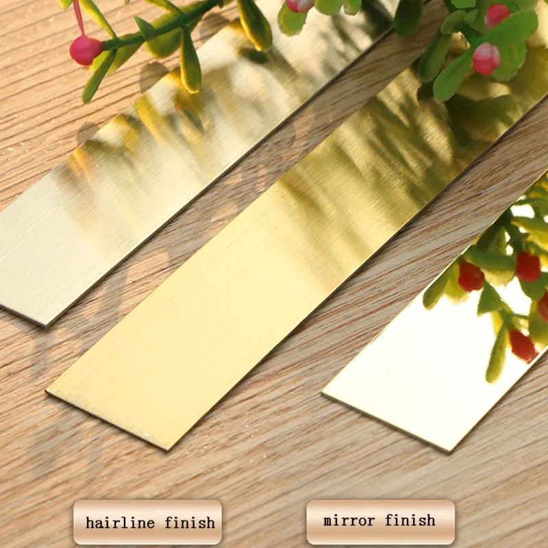 Decorative Stainless Steel Strips 201 Mirror Gold