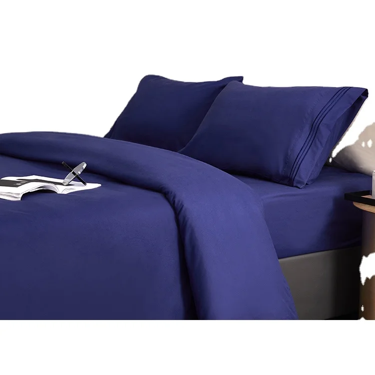 Bed sheet sale 4 pieces flat / fitted bed sheets & pillowcases cooling microfiber bed sheet set