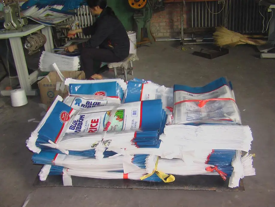 China pp woven 25kg 50kg rice flour grain animal feed big capacity bag