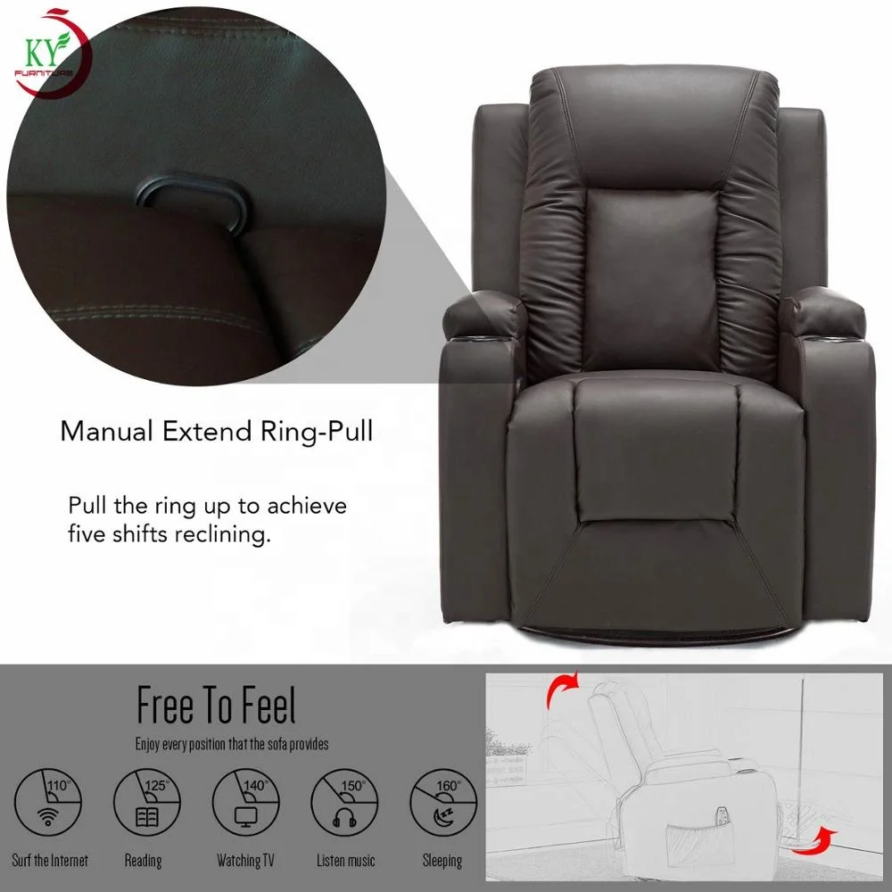 
JKY Furniture Adjustable Relaxing Manual Living Room Recliner Chair With Massage Function 