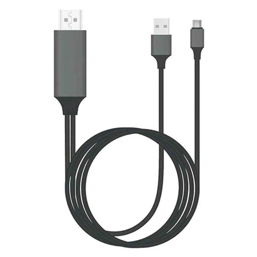 Кабель-адаптер USB C на 4K HDMI с блоком питания для MacBook Pro и Samsung Galaxy S9 S8 Huawei P20 т. д.