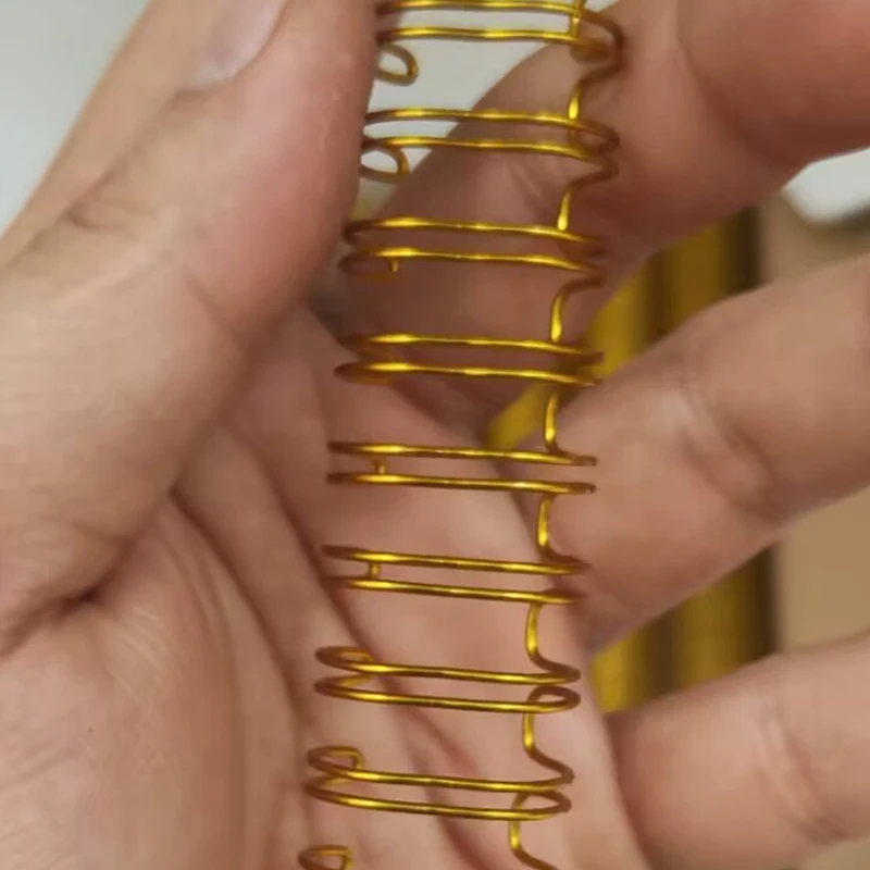 gold 12.7 mm black color 1/2inch  double loop binding wire metal double loop wire for binding  golden double wire  O