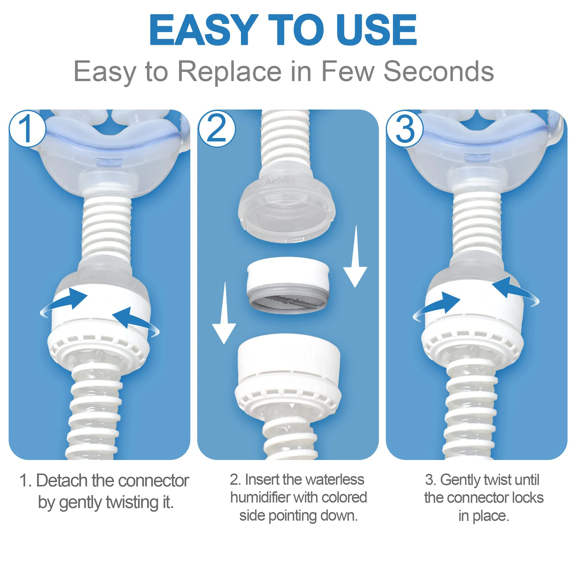OEM CPAP Disposable Filters compatible with HumidX Plus Humidifier filter for ResMed AirFit & AirTouch