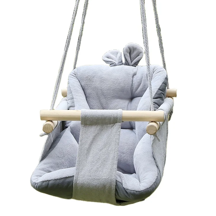 Factory Wholesale Outdoor Indoor Garden Hanging Chair Hammock Hanging Swing Chair with wooden rod