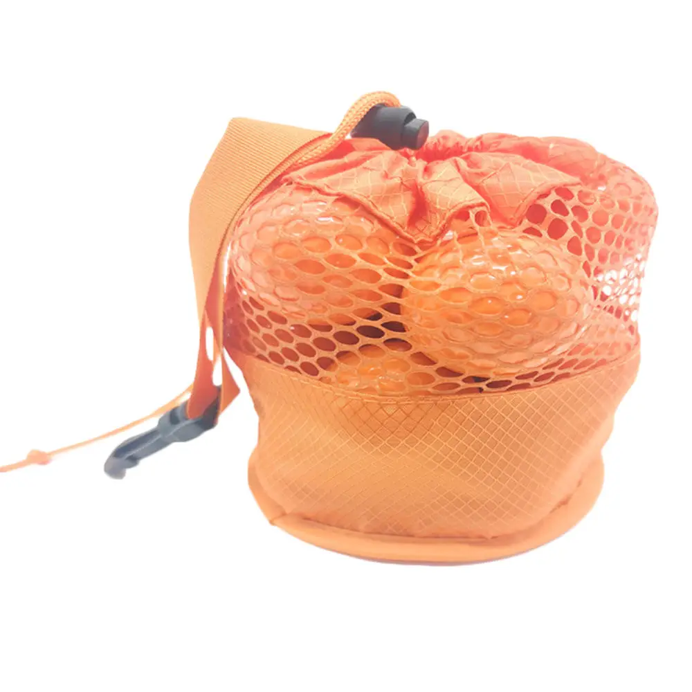 Custom Recycled  Polyester Net Drawstring Golf Ball Storage Pouch Toy Packaging Bag