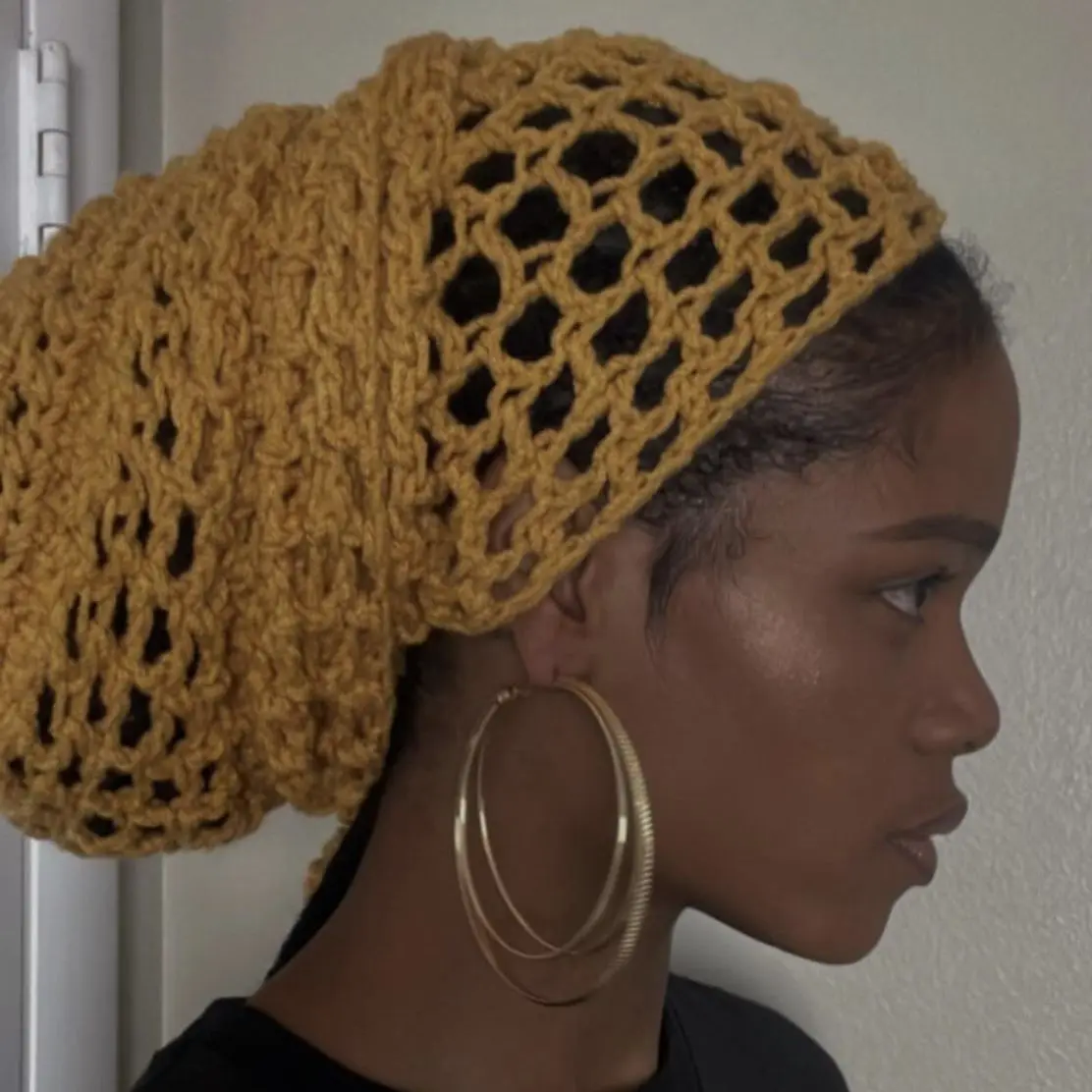 New Arrivals Wholesale Unisex Men Mesh Headwrap Handmade Durag Women Head Wrap Crochet Durag