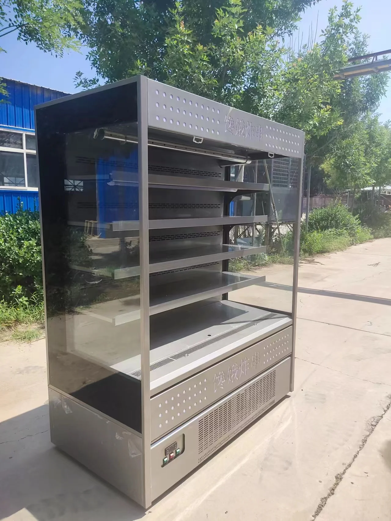 Изготовленный На Заказ Холодильный витринный шкаф Открытый охладитель для супермаркета