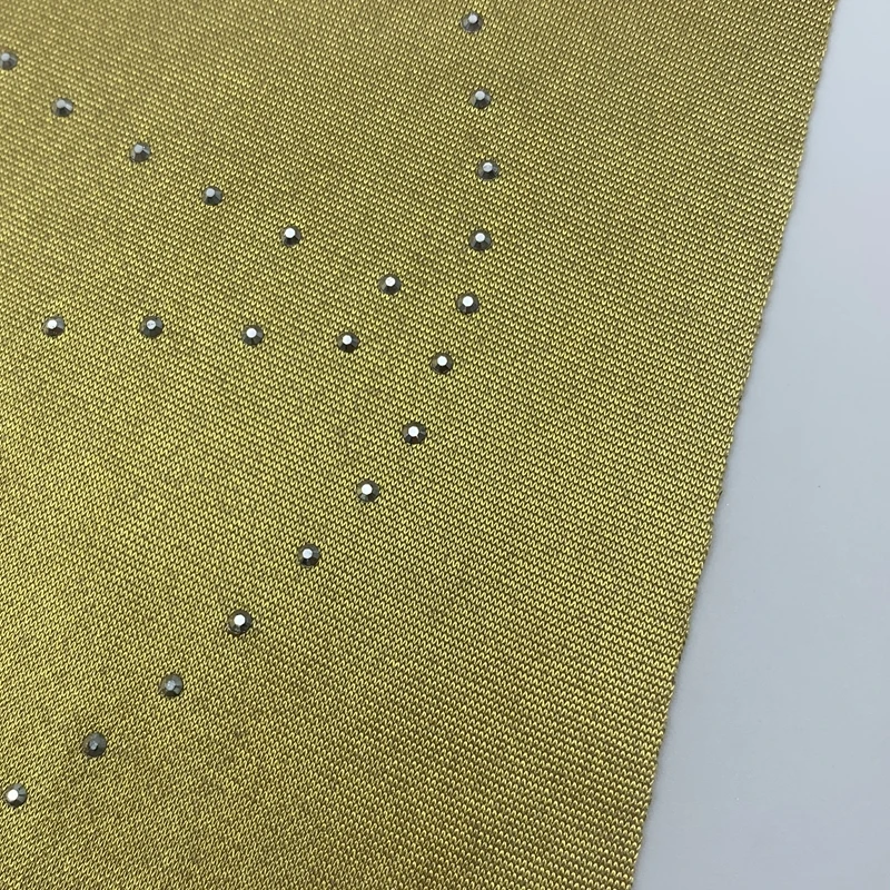 High Quality Plain Dyed Fdy Foil Diamond Jersey Knitted Fabric Single Jersey For Garment