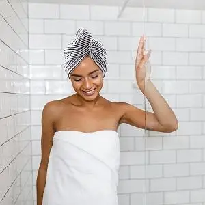 Bamboo Hair Towel Wrap Microfiber Hair Drying Shower Turban