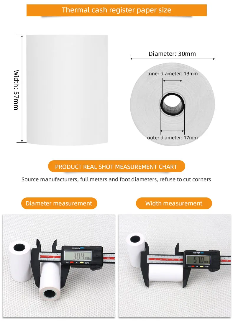 Factory Sales Thermal Sensitive Small Paper Rolls Supermarket Accounting Machines Available Cash Register Paper Rolls