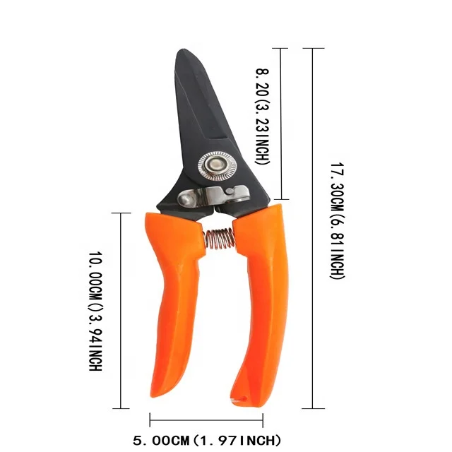 High Quality Bypass pruning scissors garden tools 3CR13 Blade garden shears pruner  hand tool