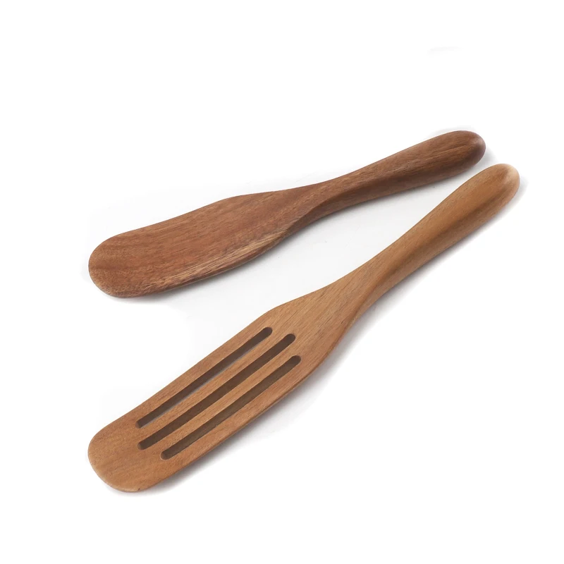  Изготовленный на заказ из бамбука/Акация деревянная Spurtles комплект 4 предметов одежды: spurtl комплекты ручной работы шпатель для перемешивания кухонная утварь инструменты антипригарная