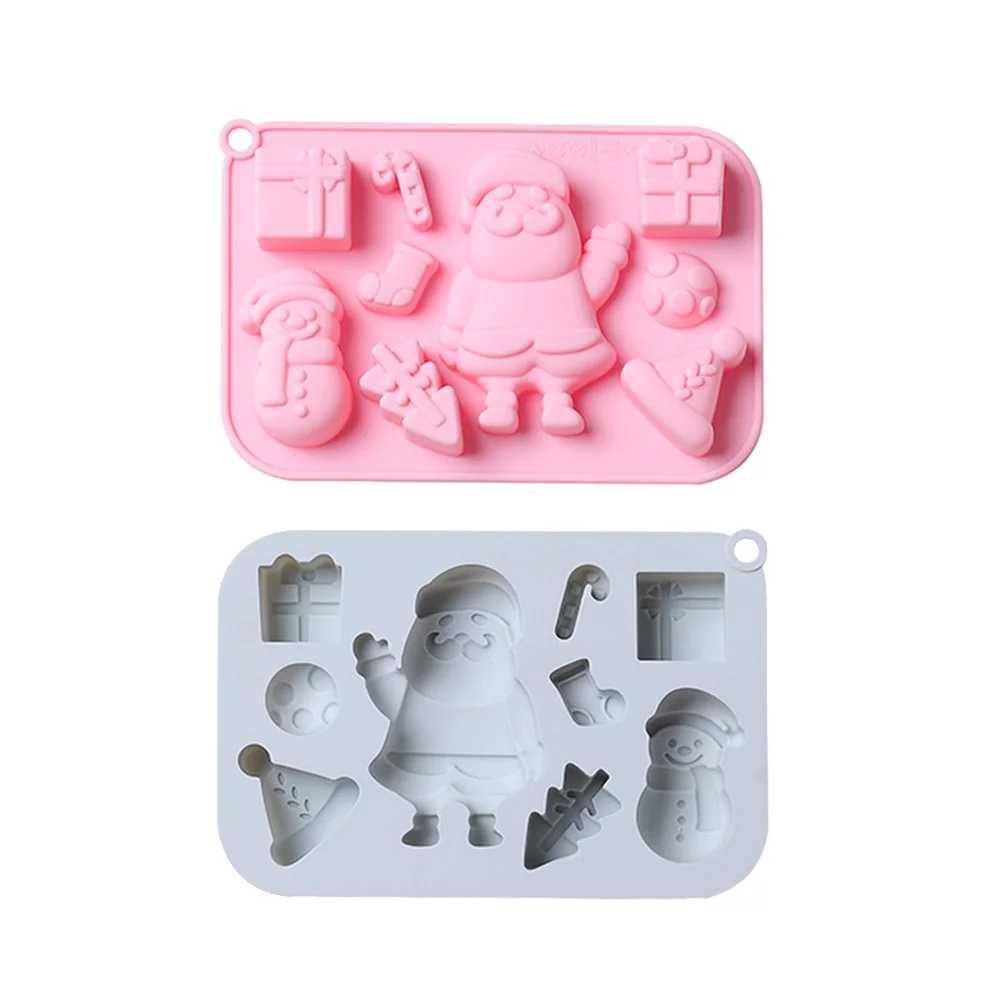 DIY инструмент для выпечки печенья из пищевого силикона 9 видов 3D Рождественский имбирный домик силиконовая форма антипригарная шоколадного