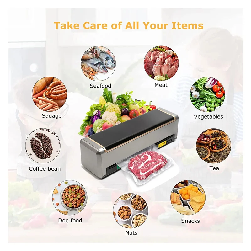 Vacuum Preservation Packaging Food Vacuum Sealing Small Household Plastic Sealer Machine Packaging
