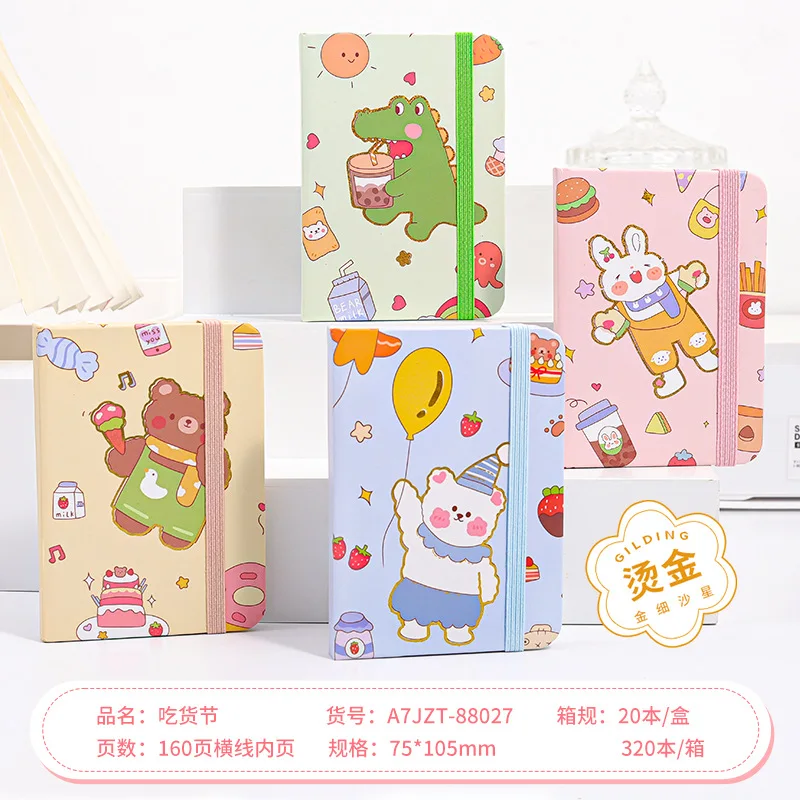Ready to ship hot sale school notebooks student gift stationery items cute cartoon mini dairy book 2024 notebook