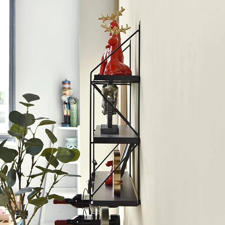 
Home Floating Shelves 3-Tier Wall Mounted wooden Wall Shelf for Bedroom, Bathroom, Living 