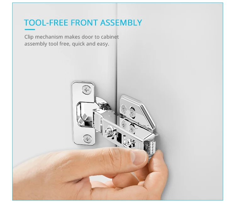 TOPCENT Furniture SS201 Soft Close Hinges Kitchen Cabinet Stainless Steel Cabinet Concealed Hinge