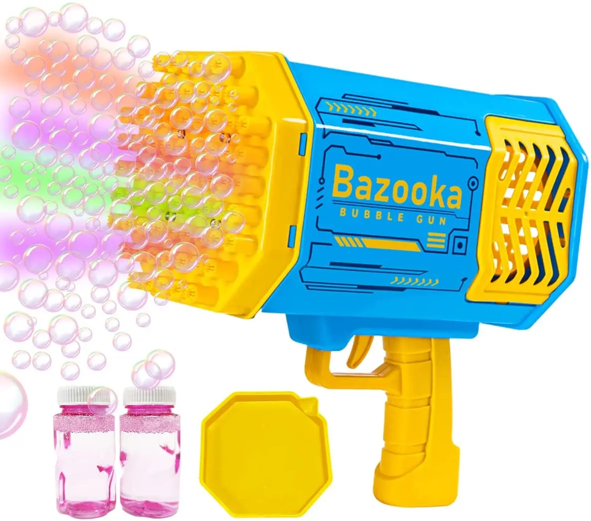 69 Holes Bubbles Rocket Launcher Gun Machine, Big Rocket Boom Bubble Blower, Giant Foam Maker Guns Toys for Adults