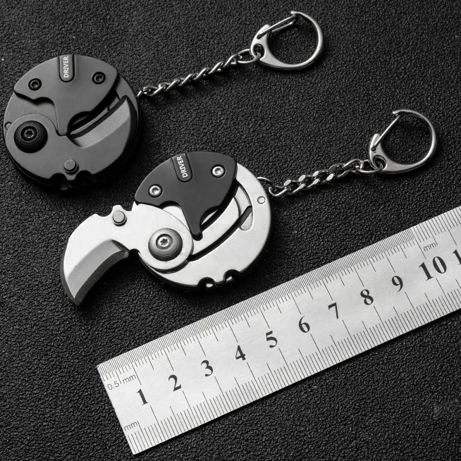 Camping Gadget Item EDC Mini Multi Function Tools Pocket Screwdriver Knife Survival Tool Metal Key Chains Gadgets For Man