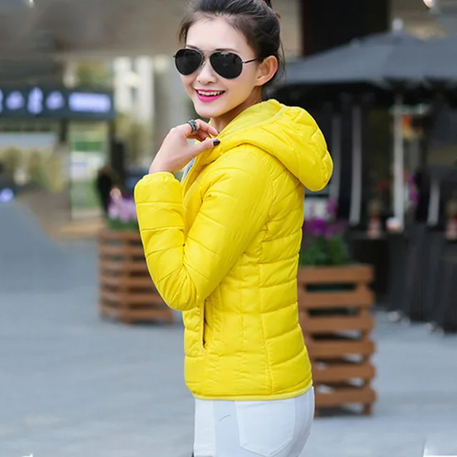 new winter jacket women autumn hooded Coat Female Spring Jacket Women Padded cotton Parkas Casual Thin light Basic Jackets